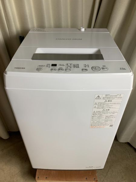 TOSHIBA 東芝 全自動洗濯機 4.5kg AW-45M9-W